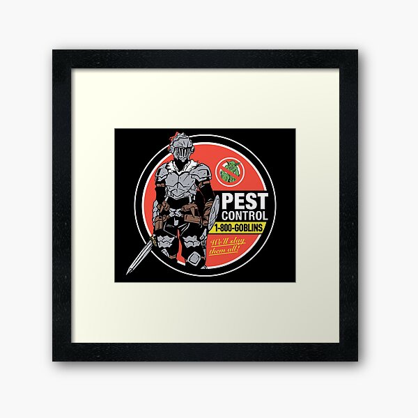 Pest Control: Goblin Slayer Meme, Anime Parody Framed Art Print