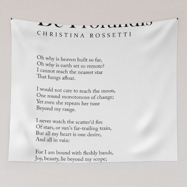Item preview, De Profundis - Christina Rossetti Poem - Literature - Typography Print 2 designed and sold by Studio Grafiikka.