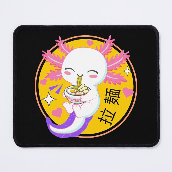 Item preview, White Cute Axolotl Eating Ramen,Ramen Lover designed and sold by Odetee.