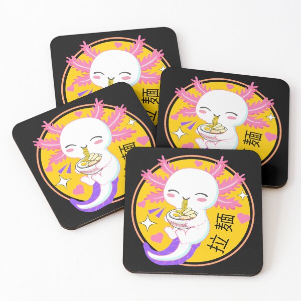 Item preview, White Cute Axolotl Eating Ramen,Ramen Lover designed and sold by Odetee.