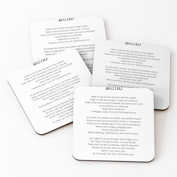Item preview, Echo - Christina Rossetti Poem - Literature - Typewriter Print 2 designed and sold by Studio Grafiikka.