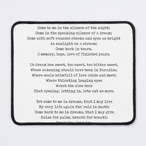 Item preview, Echo - Christina Rossetti Poem - Literature - Typewriter Print 2 designed and sold by Studio Grafiikka.