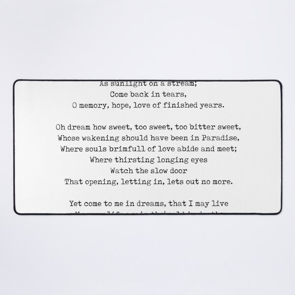 Item preview, Echo - Christina Rossetti Poem - Literature - Typewriter Print 2 designed and sold by Studio Grafiikka.