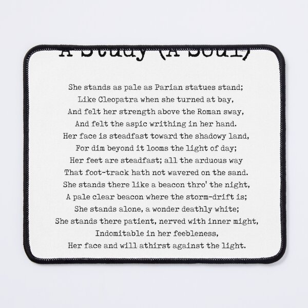 Item preview, A Study A Soul - Christina Rossetti Poem - Literature - Typewriter Print 1 designed and sold by Studio Grafiikka.