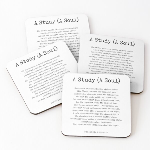 Item preview, A Study A Soul - Christina Rossetti Poem - Literature - Typewriter Print 1 designed and sold by Studio Grafiikka.