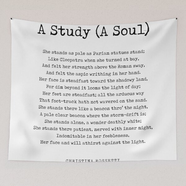 Item preview, A Study A Soul - Christina Rossetti Poem - Literature - Typewriter Print 1 designed and sold by Studio Grafiikka.