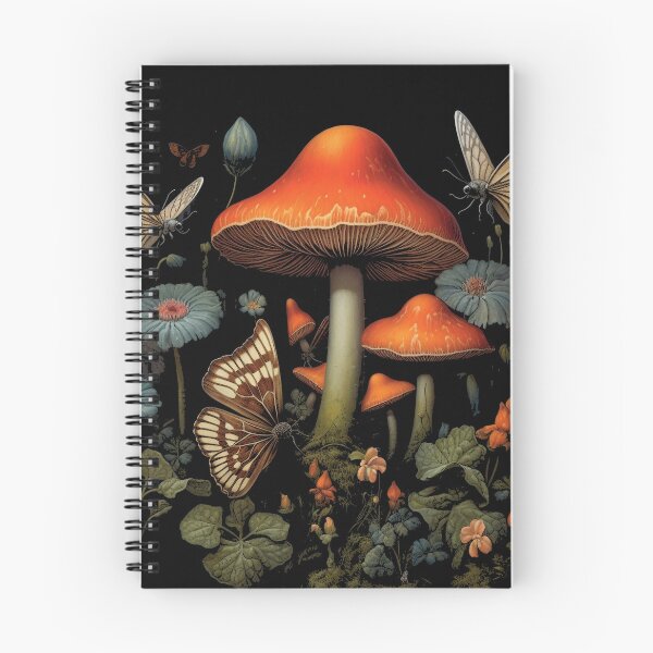 Item preview, Vintage Goblincore Mushrooms and Butterflies designed and sold by trajeado14.