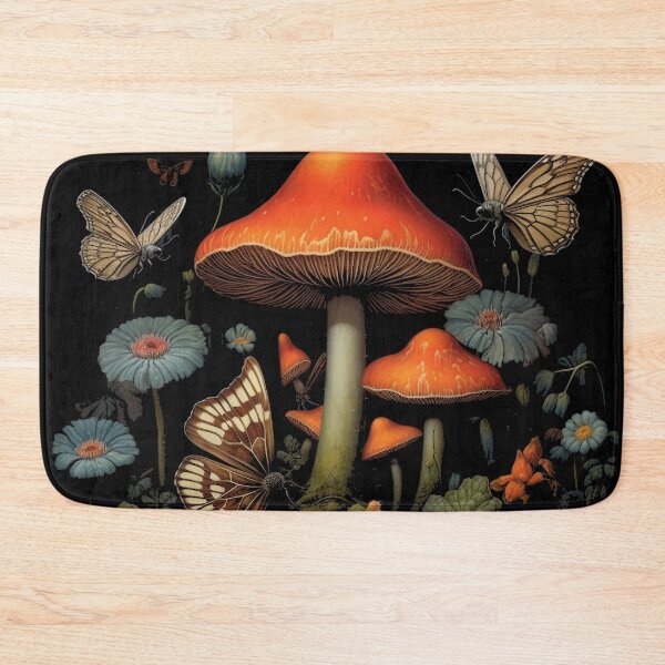 Item preview, Vintage Goblincore Mushrooms and Butterflies designed and sold by trajeado14.