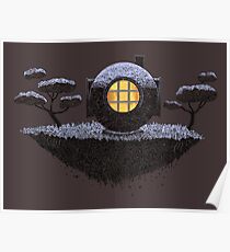 Floating Diver Home Sweet Home Poster