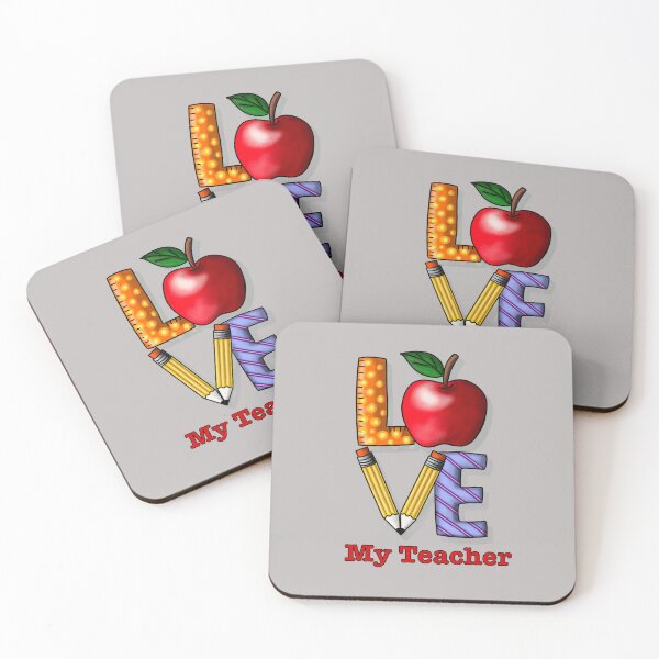 Item preview, Love my Teacher, cute fun apple design designed and sold by SHSDesigns.