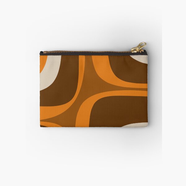 Item preview, Retro Groove Mid Century Modern Abstract Pattern in 1970s Brown and Orange  designed and sold by kierkegaard.