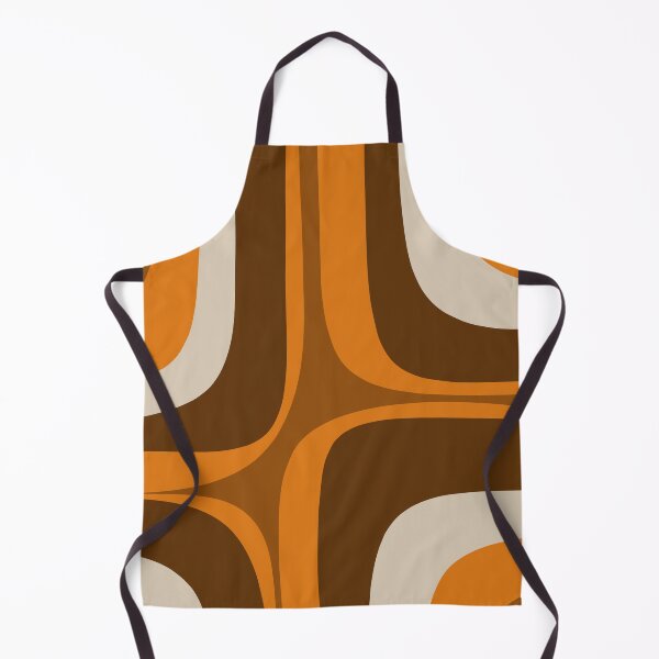 Item preview, Retro Groove Mid Century Modern Abstract Pattern in 1970s Brown and Orange designed and sold by kierkegaard.