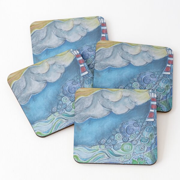 Item preview, Lighthouse over stormy sea designed and sold by WiseArtyAnswers.