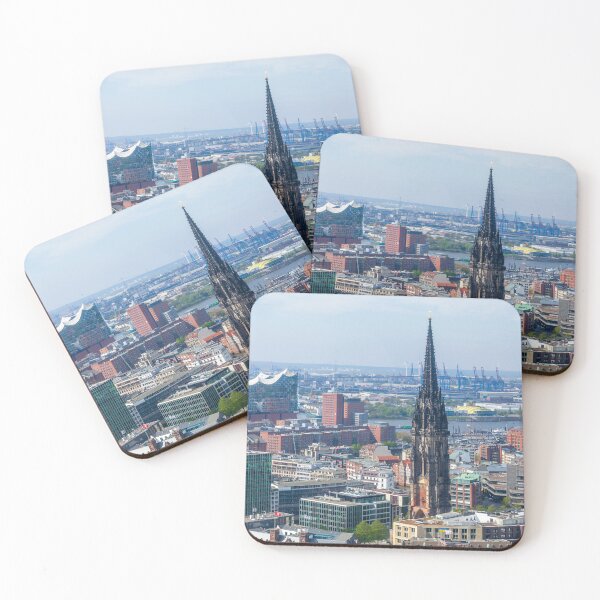 Item preview, City center with Elbphilharmonie and Nikolai church tower designed and sold by Torsten  Krüger.