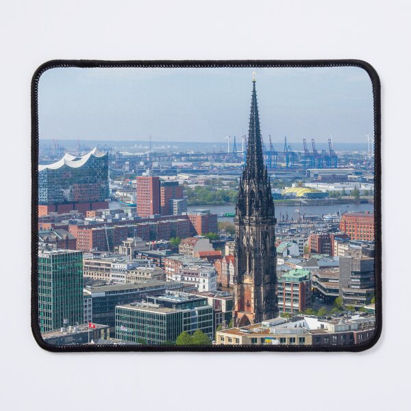 Item preview, City center with Elbphilharmonie and Nikolai church tower designed and sold by Torsten Krüger.