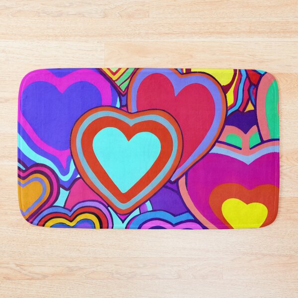 Item preview, #H013: Colorful Pink & Blue Micro Passion Hearts Pattern designed and sold by FarStarL33.
