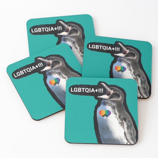 Artikelvorschau, Teal #03A096 Galapagos Penguin screams LGBTQIA+ entworfen und verkauft von SBPenguins.