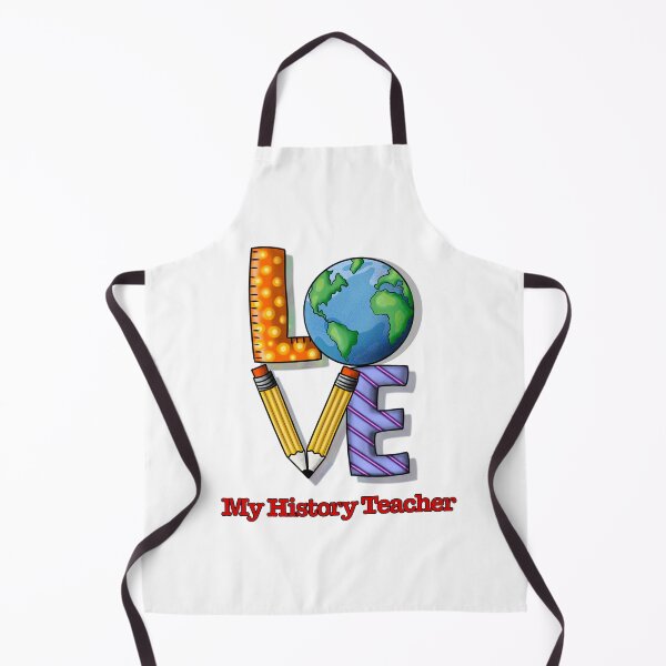Item preview, Love my history teacher, fun colorful world design designed and sold by SHSDesigns.