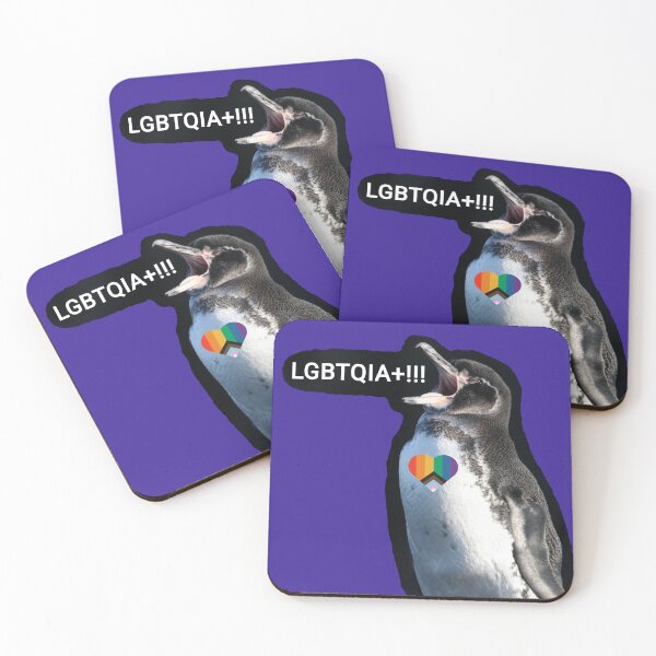 Artikelvorschau, Dark Purple #3A2096 Galapagos Penguin screams LGBTQIA+ entworfen und verkauft von SBPenguins.