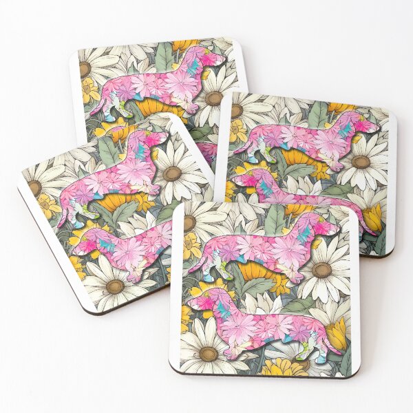 Item preview, Dachshund Dogs in flowers designed and sold by OCNau.