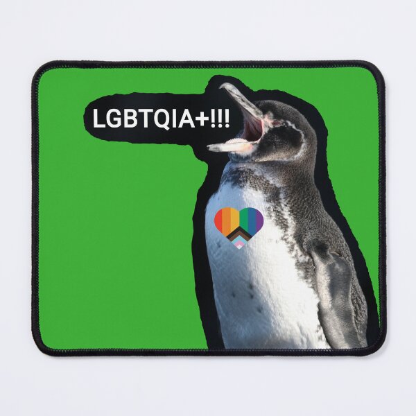 Item preview, Bright Green #35B02C Galapagos Penguin screams LGBTQIA+ designed and sold by SBPenguins.