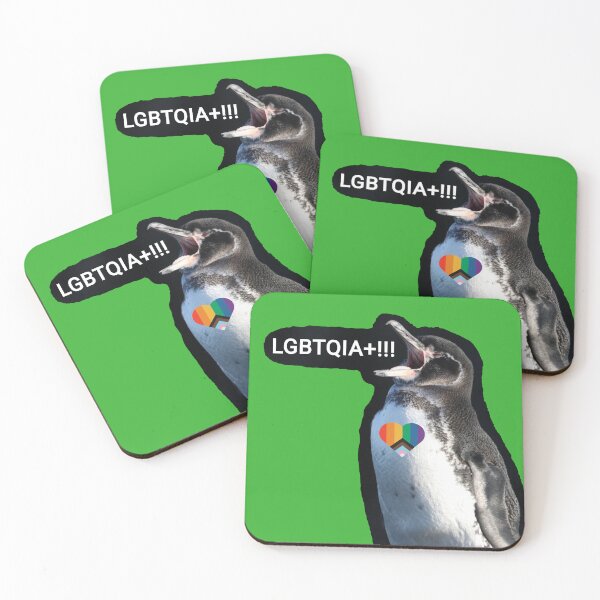 Artikelvorschau, Bright Green #35B02C Galapagos Penguin screams LGBTQIA+ entworfen und verkauft von SBPenguins.