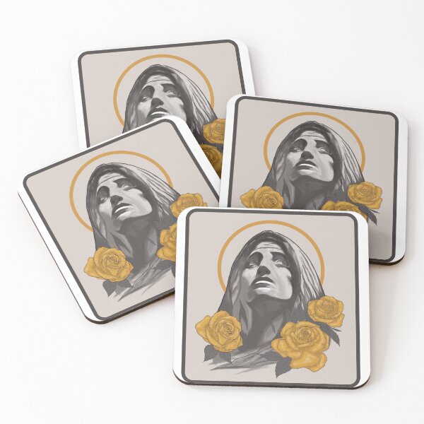 Item preview, Saint around yellow roses. designed and sold by RockSteadyReady.