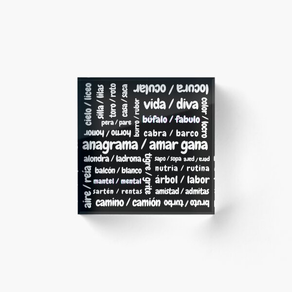 Item preview, BLACK AND WHITE ANAGRAMS - words that hide other words designed and sold by melaniabocchia.