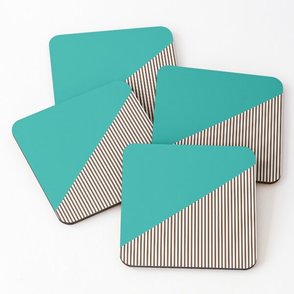 Item preview, Triangle and Stripes | Mixed Patterns | Brown and Teal Green designed and sold by rsty11.