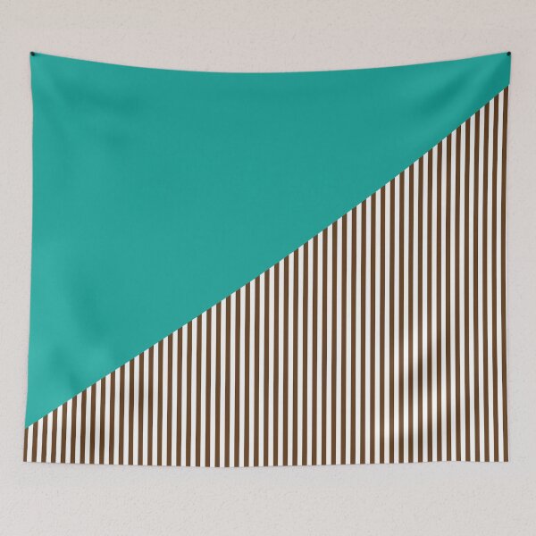 Item preview, Triangle and Stripes | Mixed Patterns | Brown and Teal Green designed and sold by rsty11.