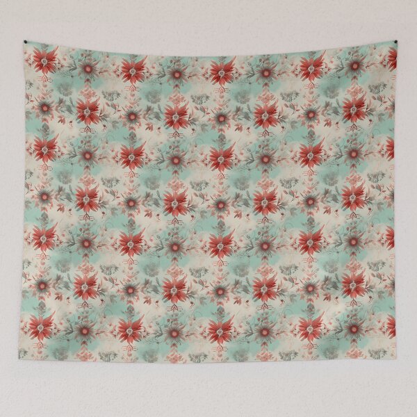 Item preview, Crimson Flower in Turquoise designed and sold by WildHeartOutlaw.