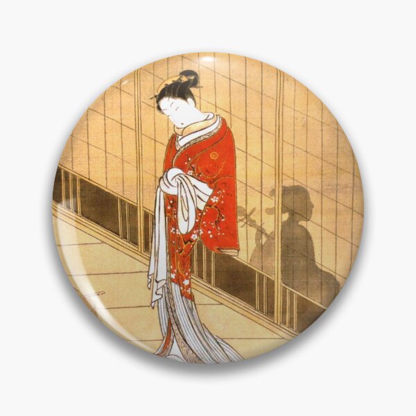 Item preview, Japanese painting, beautiful woman outside on the porch designed and sold by Lady-Frost.