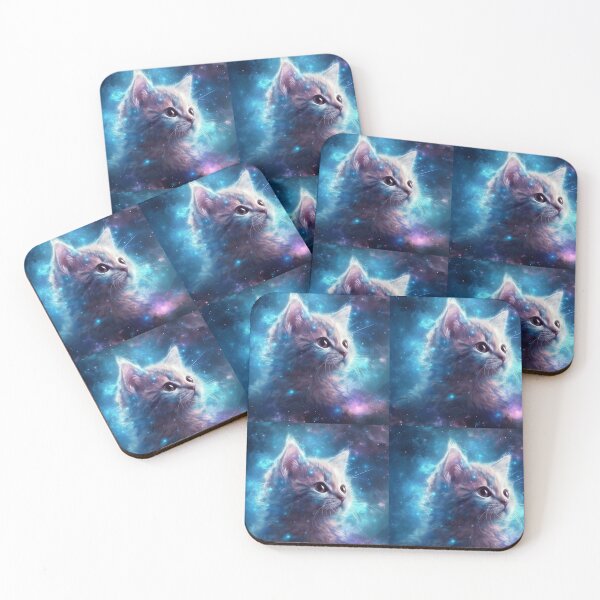Item preview, Fluffy space kitten designed and sold by artfromfans.