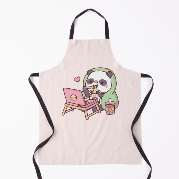 Item preview, Cute Panda Chilling With Noodles And Bubble Tea designed and sold by rustydoodle.