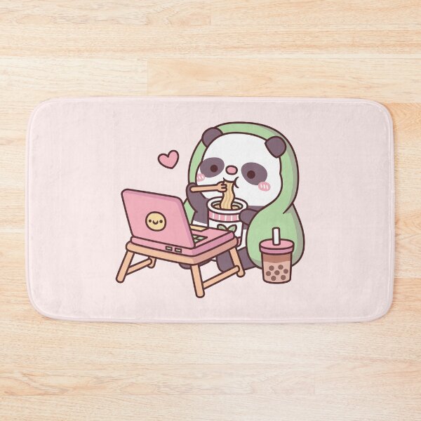 Item preview, Cute Panda Chilling With Noodles And Bubble Tea designed and sold by rustydoodle.