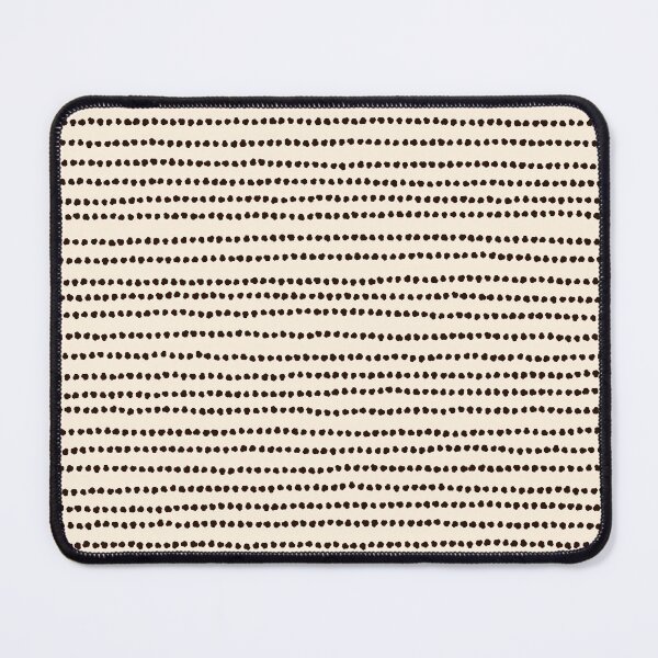Item preview, Smudgy Dotted Ink Stripes Organic Pattern in Black and Almond Cream designed and sold by kierkegaard.
