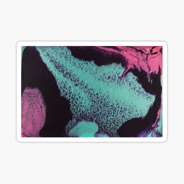 Item preview, Turquoise and Pink on a Bed of Violet - An Abstract Piece designed and sold by Jennifer Walsh Design.