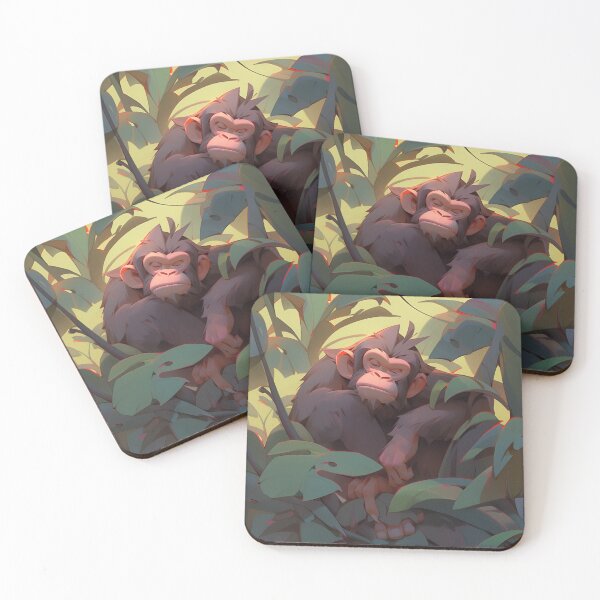 Item preview, Expressive Chimp In The Jungle | World Chimpanzee Day designed and sold by StickeryPickery.