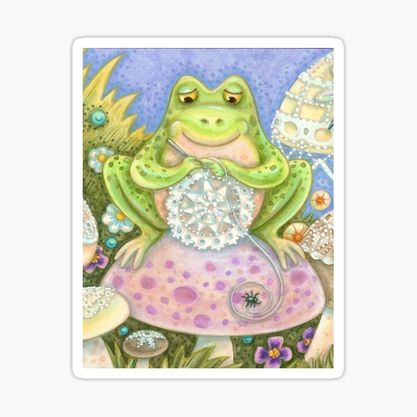 DOILIES MAKE A HOPPY HOME Sticker