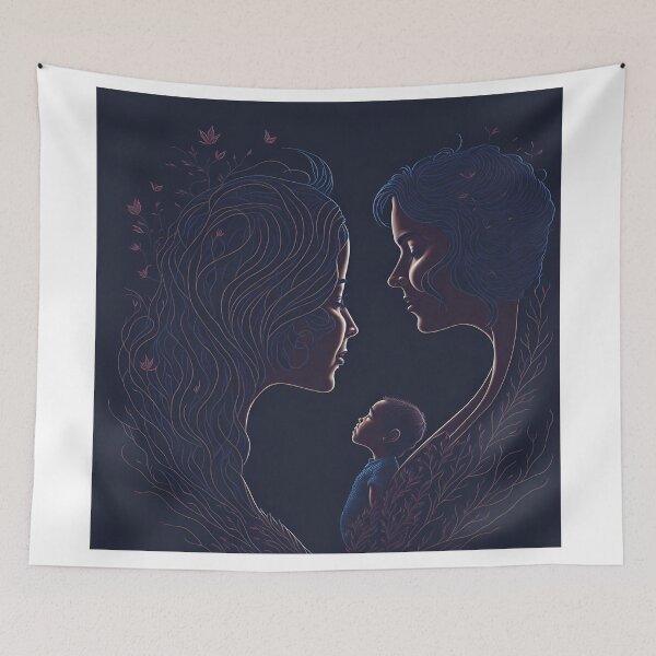 Item preview, Unconditional Bond: Celebrating Motherhood with a Touching Poster designed and sold by RedArtG09.