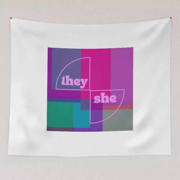 Item preview, Pronouns (They/She) designed and sold by ivysigerson.