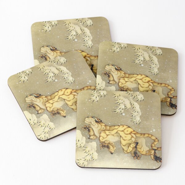 Item preview, Tiger in the snow Japanese painting designed and sold by Lady-Frost.