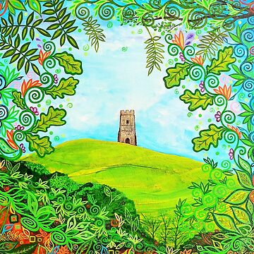 Artwork thumbnail, Glastonbury Tor Amongst Oak Leaves by MarkBetsonArt