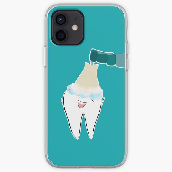 Feliz limpieza dental Funda blanda para iPhone