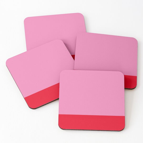 Item preview, Bright Color Block Solid Stripe Pattern in Candy Pink and Red designed and sold by kierkegaard.