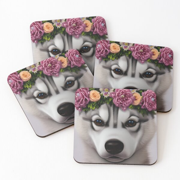 Artikelvorschau, Flower Crown Husky - Entzückender Welpe entworfen und verkauft von ZenEverAI.