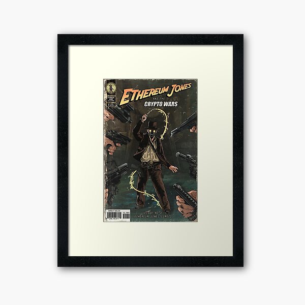Dive into the Adventure with Ethereum Jones and the Crypto War Issue No.2 Framed Art Print