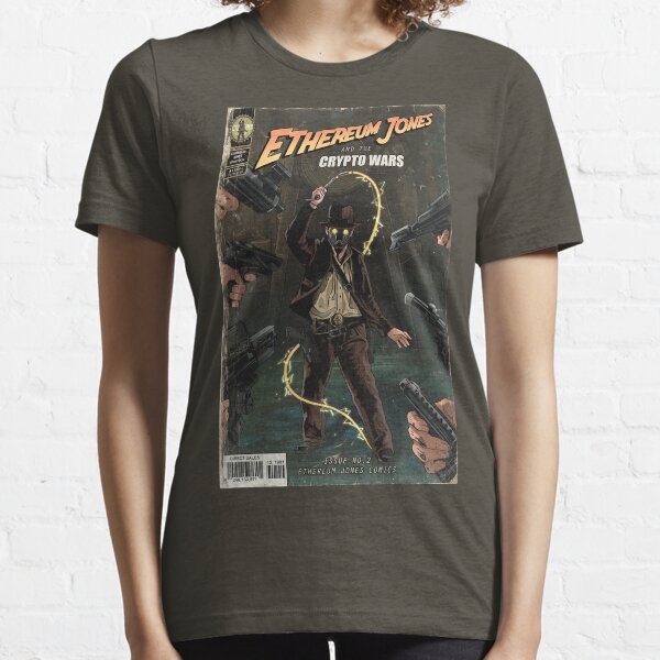 Dive into the Adventure with Ethereum Jones and the Crypto War Issue No.2 Essential T-Shirt