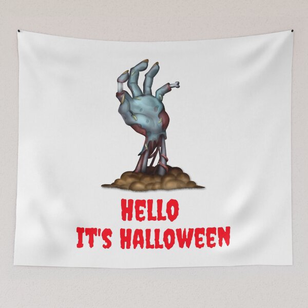 Item preview, Hello it_s Halloween ghost hand designed and sold by timberbradbur.