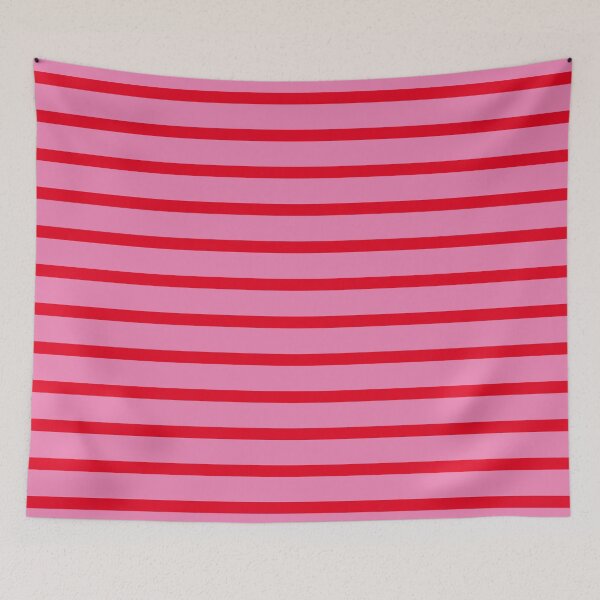 Item preview, Bright Preppy Stripe Pattern in Candy Pink and Red designed and sold by kierkegaard.